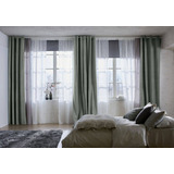 Cortinas Stylo Tropical Y Voile 2m De Alto