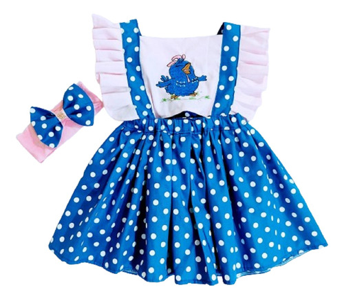 Jardineira Romper Body Roupa Para Bebe Galinha Pintadinha