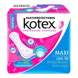 Pantiprotectores Kotex Maxi Extra Largo 50 Piezas