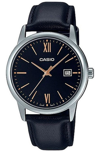 Reloj Casio 100% Original Mtp V002 Acero Inoxidable Piel