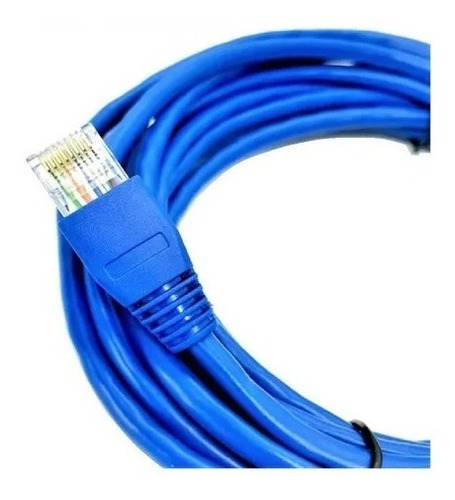 Cabo De Rede 10m Ethernet Lan Rj45 Cat5e Azul C/ 10metros 
