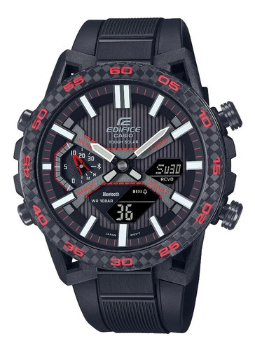 Reloj Casio Edifice Ecb-2000pb-1a Hombre Color De La Correa Negro Color Del Bisel Negro Color Del Fondo Negro