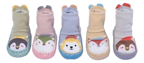 Pantuflas, Zapatitos Con Muñeca De Animalito, Niño, Niña