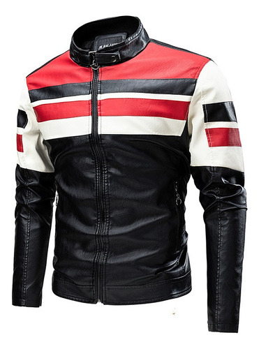 Chamarra Slim Fit Moderna Estilo Biker Chamarras Hombres