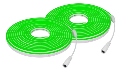 Tira Neon Flex Manguera 5m 12v Cinta Flexible Verde