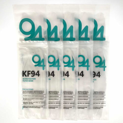 Cubrebocas Kf94 Mascarillas 3d Colores 10pzs Filtración 94%