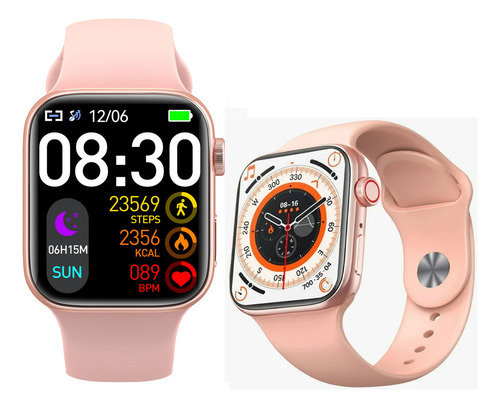 Reloj Inteligente T900 Pro Max Smart Watch Bluetooth Correa 45 Mm Pantalla Táctil Llamadas Notificaciones Sensor De Ritmo Cardiaco Rosa