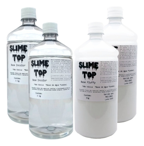 Combo Slime Clear Top  Base 2 Kgs + Slime Fluffy Top 2 Kgs 