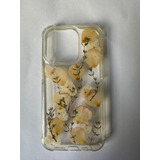 Carcasa Floral Artesanal Para iPhone 14 Pro