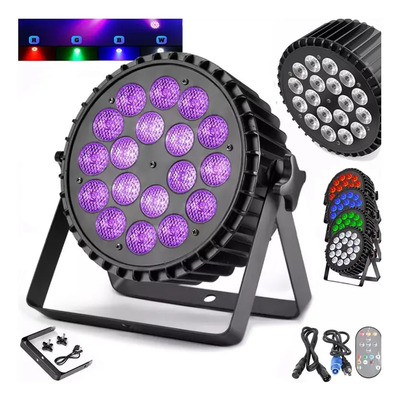 Cañón Led Par 18x18w Rgbw+uv+ámbar 6en1 Full Color Luces Dj | Envío gratis