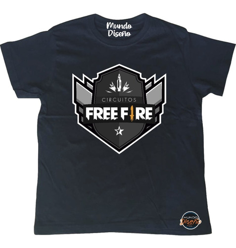 Polera De Niño Free Fire Escudo