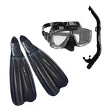 Kit Paraty Speed, Máscara Snorkel Nadadeira Para Mergulho