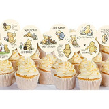 Winnie Citas Cupcake Toppers 48 Piezas 12 Diseños Clásico 