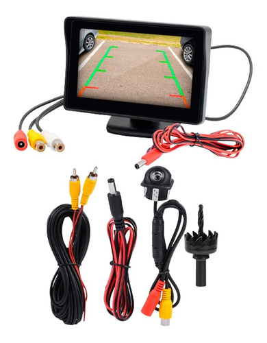 Kit Pantalla Monitor Y Camara Marcha Atras Trasera Retroceso