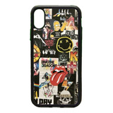 Funda Protector Para iPhone Rock Bandas Moda Collage