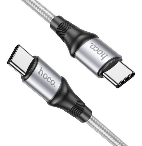 Cable Carga Rápida 100w Tipo C A C 2m-1m Para Laptop Y Móvil Color Gris 1m