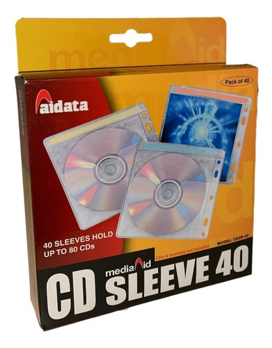 Folio Porta Cd Dvd Por 40 Unidades Aidata Archivo 