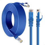Cabo De Rede 10m Ethernet Crimpado Lan Rj45 Blindado Azul