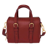 Fossil Women's Carlie Leather Mini Satchel Purse Handbag For