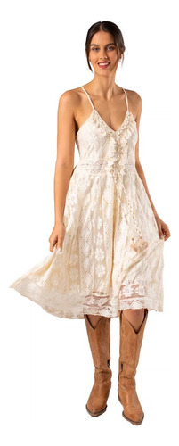 Vestido Mujer Broderie Encaje Boho Hippie Chic Importado