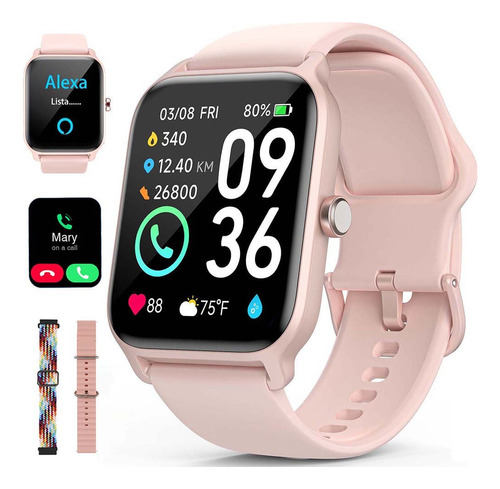 Smartwatch Reloj Inteligente Bluetooth Alexa Para Mujer 1.8 