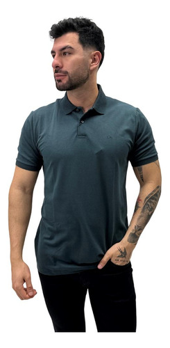 Camisa Polo Ogochi Manga Curta Com Botão Masculina