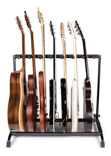 Rok-it Rack Plegable De 7 Espacios Para Guitarras Acústicas,