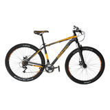 Bicicleta Mtb Overtech R29 Acero 21v Freno A Disco Pc Color Negro/naranja/naranja Tamaño Del Cuadro S