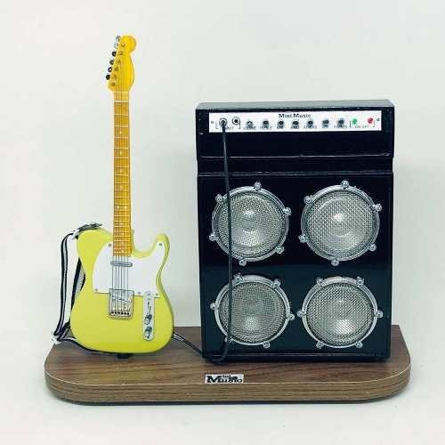 Miniatura Guitarra Telecaster + Amplificador 1:4 Tudomini