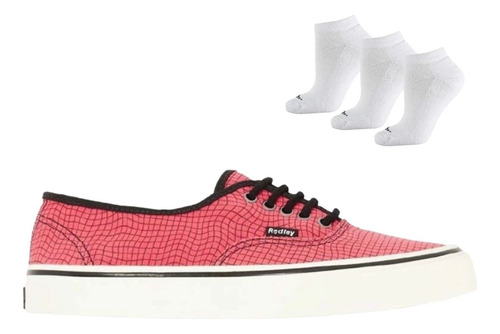 Tênis Redley Originals Grid + 3 Pares De Meias