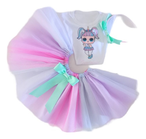 Disfraz Conjunto Lol Unicornio C/ Vincha Unicorn @chic.tutu