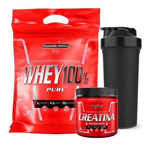 Super Whey 100% Pure Refil 907g + Creatina 300g - Integral 