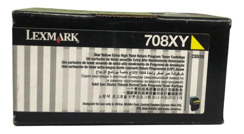 Toner  Lexmark 708xy 70c8xy0 Amarillo Alto Rendimiento Nuevo