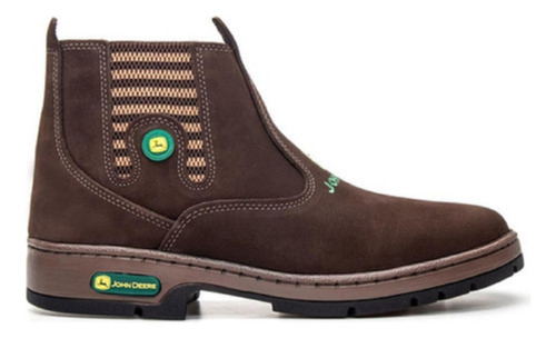 Bota Botina John Deere Couro Agro Country Trabalho Original