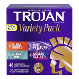Condones Trojan Pleasure Pack (caja Con 40 Piezas)