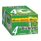 Goma De Mascar Trident Sabor Yerba, 40 Paquetes De 4 Piezas