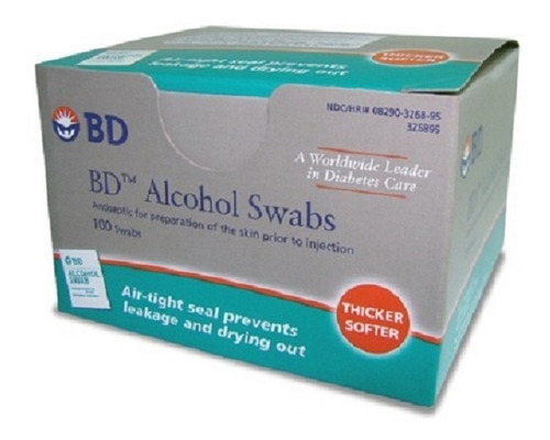 Swab Álcool 70% Lenço Umidecido Assepsia 100 Unidades Bd