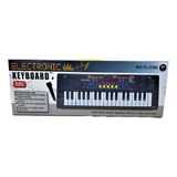 Órgano Musical Electronic Keyboard 37 Teclas Con Micrófono Color Negro