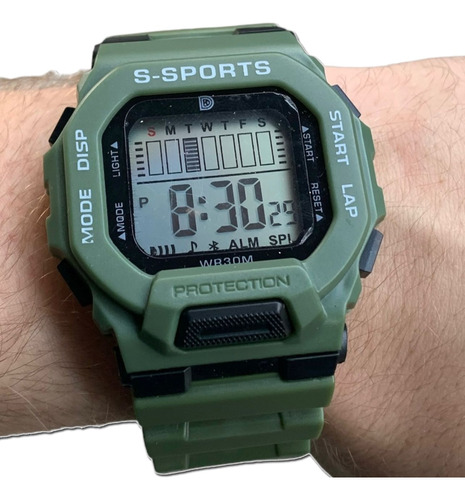 Reloj Digital S Sport Tactico Verde Militar Equipamiento