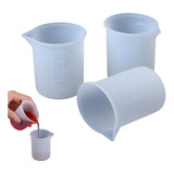 Pack 3 Vasos Medidores De Silicona Para Mezclar Resina Epoxi