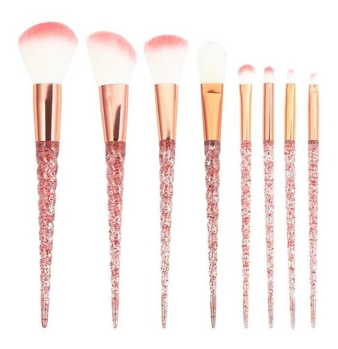 Brochas Para Maquillaje Maange Crystal Rosa 