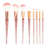 Brochas Para Maquillaje Maange Crystal Rosa 