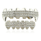 Grills Para Dientes - Vampire Fang Cross Cz Top And 2 Rows B