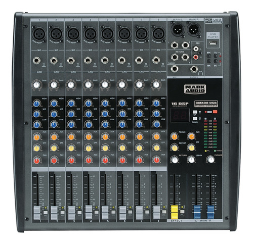 Mesa Analógica Mark Audio Cmx08 Usb