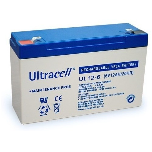 * * Batería Recargable 6v 12ah Ultracell Made In Uk * * 