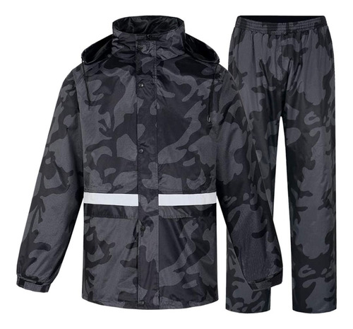 Impermeable Para Motociclista Fino De Alta Calidad Camuflado