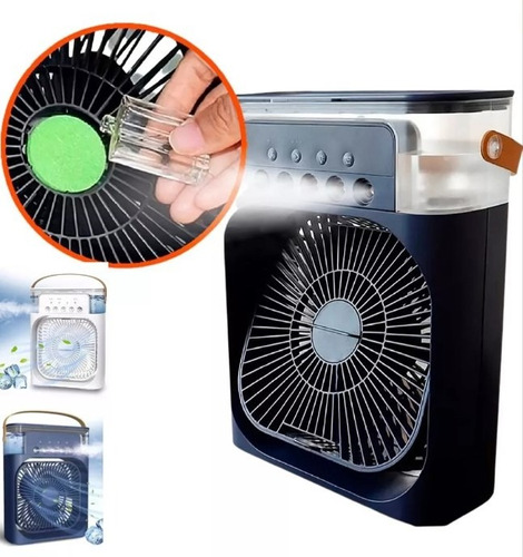 Ventilador Portátil Com Iluminação Umidificador Climatizador