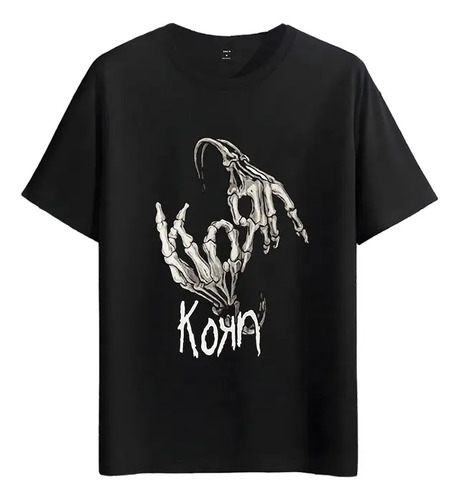 Tshirt Muscle Freaks Korn Skeleton Hands Estilo Gothic Rock