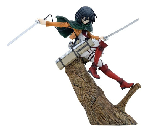 Figura Mikasa Ackerman En Tronco Attack On Titan Regalo 25cm