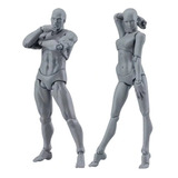 2 Figuras Tipo Figma Archetype Dibujo Maniquí Mujer Y Hombre